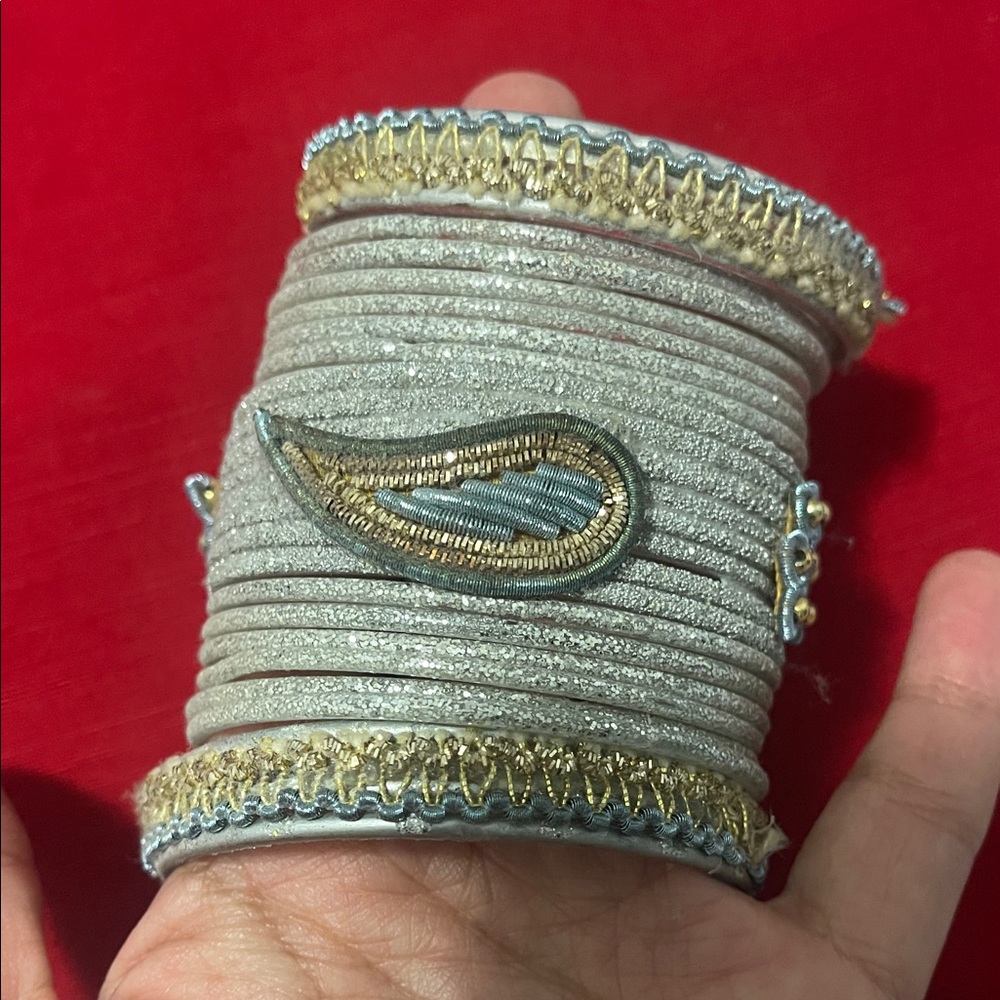 Elegant Gold Bangle Set - Picture 2 of 10